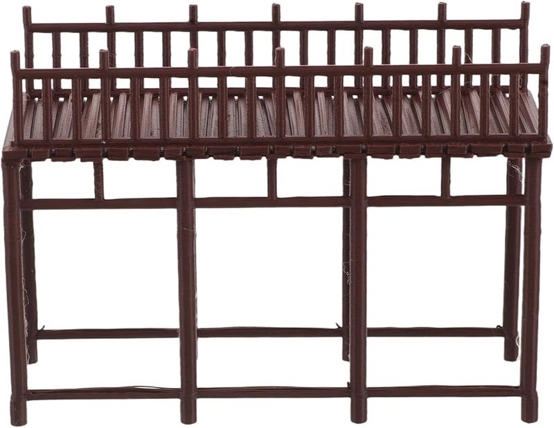 نموذج جسر صيني مصغر من البلاستيك للتركيب يدويًا، زينة حديقة آسيوية - Image 1